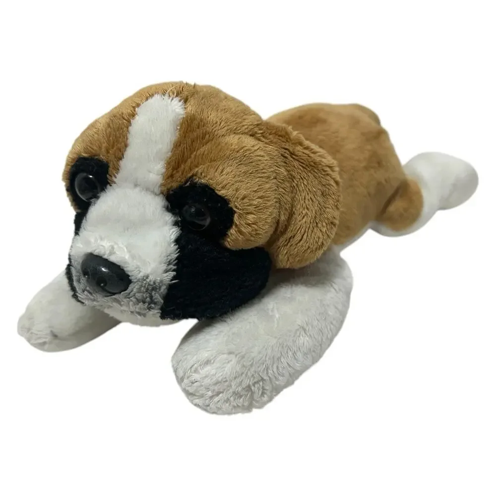 FAO Schwarz Plush Saint Bernard Puppy Dog Stuffed Animal Tan White